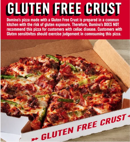 dominos Gluten free box